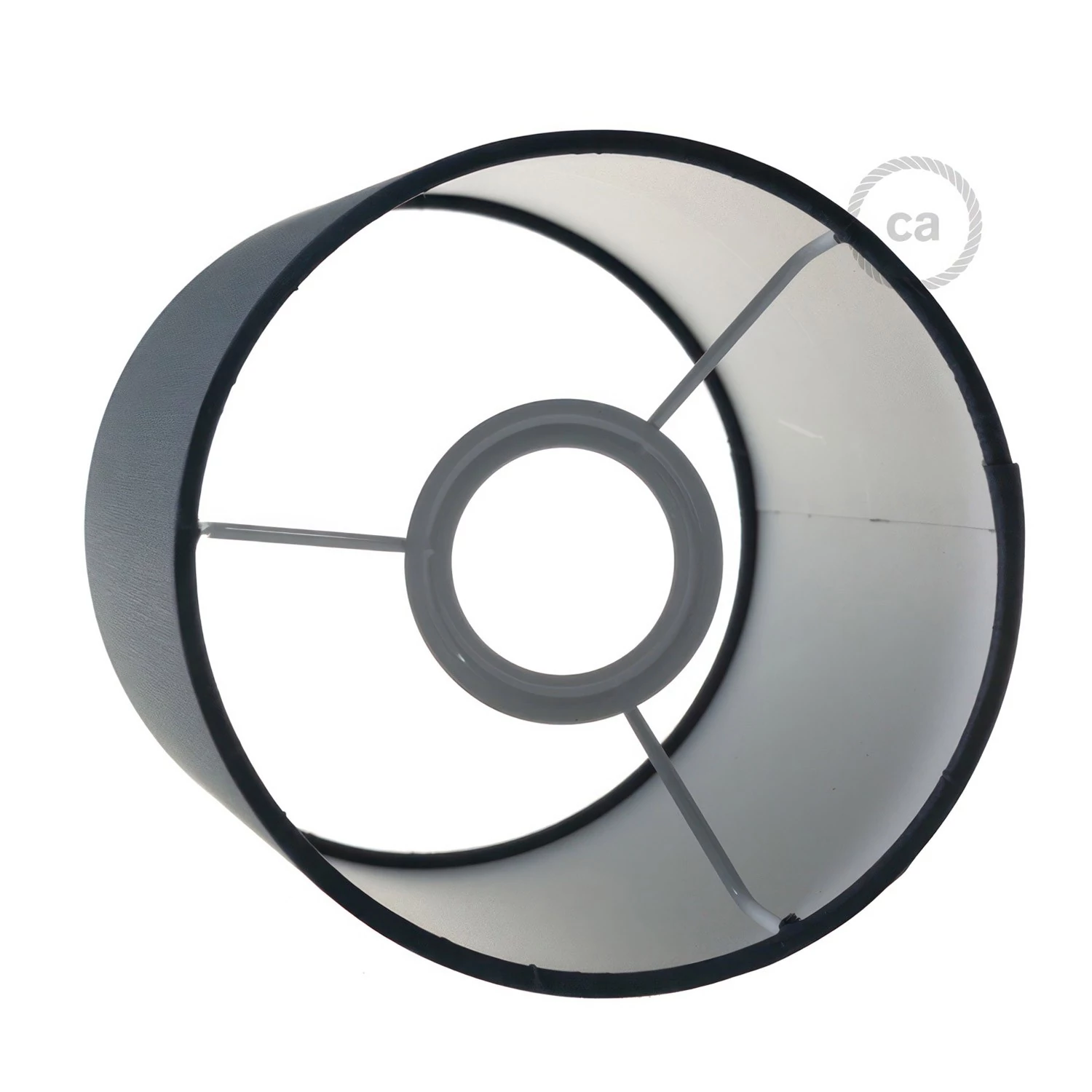 Lámpara de pared o techo con pantalla cilíndrica tela Metal