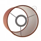 Lámpara de pared o techo con pantalla cilíndrica tela Metal