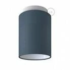 Lámpara de pared o techo con pantalla cilíndrica tela Metal