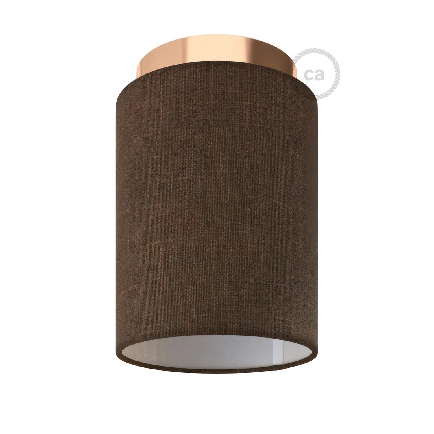 Lámpara de pared o techo con pantalla cilíndrica de tela