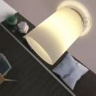 Lámpara de pared o techo con pantalla cilíndrica de tela