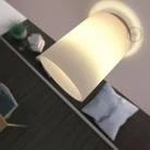 Lámpara de pared o techo con pantalla cilíndrica de tela