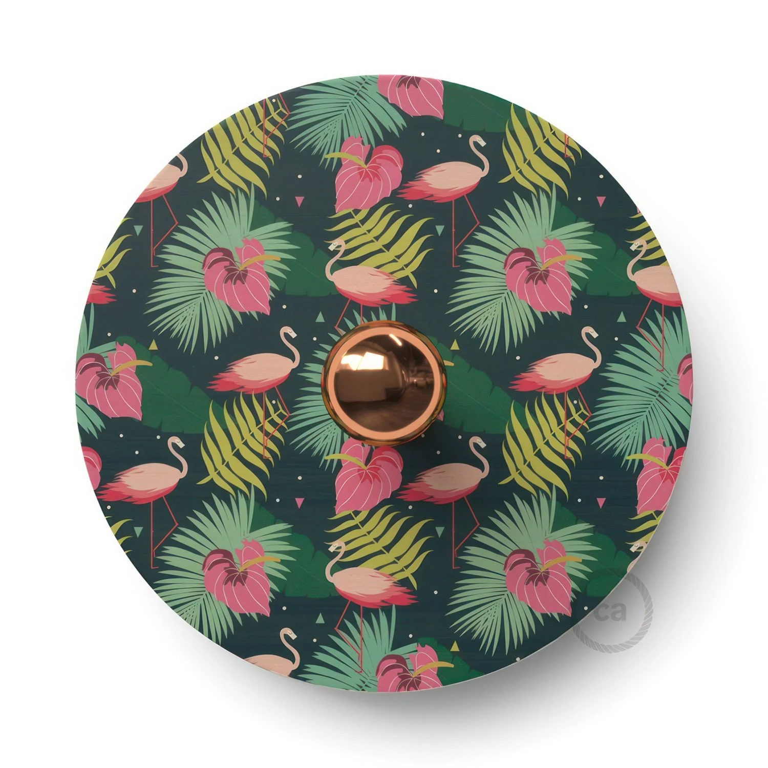 Lámpara de pared Ethnic pantalla UFO ilustrada doble cara