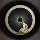 Lámpara de pared Romantic pantalla UFO ilustrada doble cara