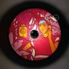 Lámpara de pared Romantic pantalla UFO ilustrada doble cara