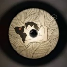 Lámpara de pared Romantic pantalla UFO ilustrada doble cara