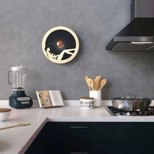 Lámpara de pared Romantic pantalla UFO ilustrada doble cara