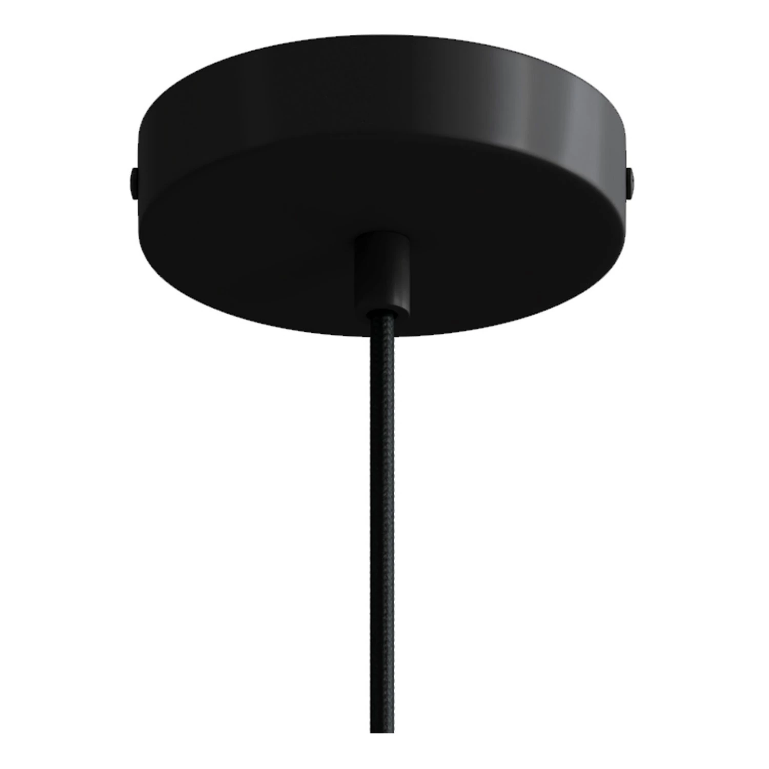 Lámpara moderna en metal negro o blanco con cable textil