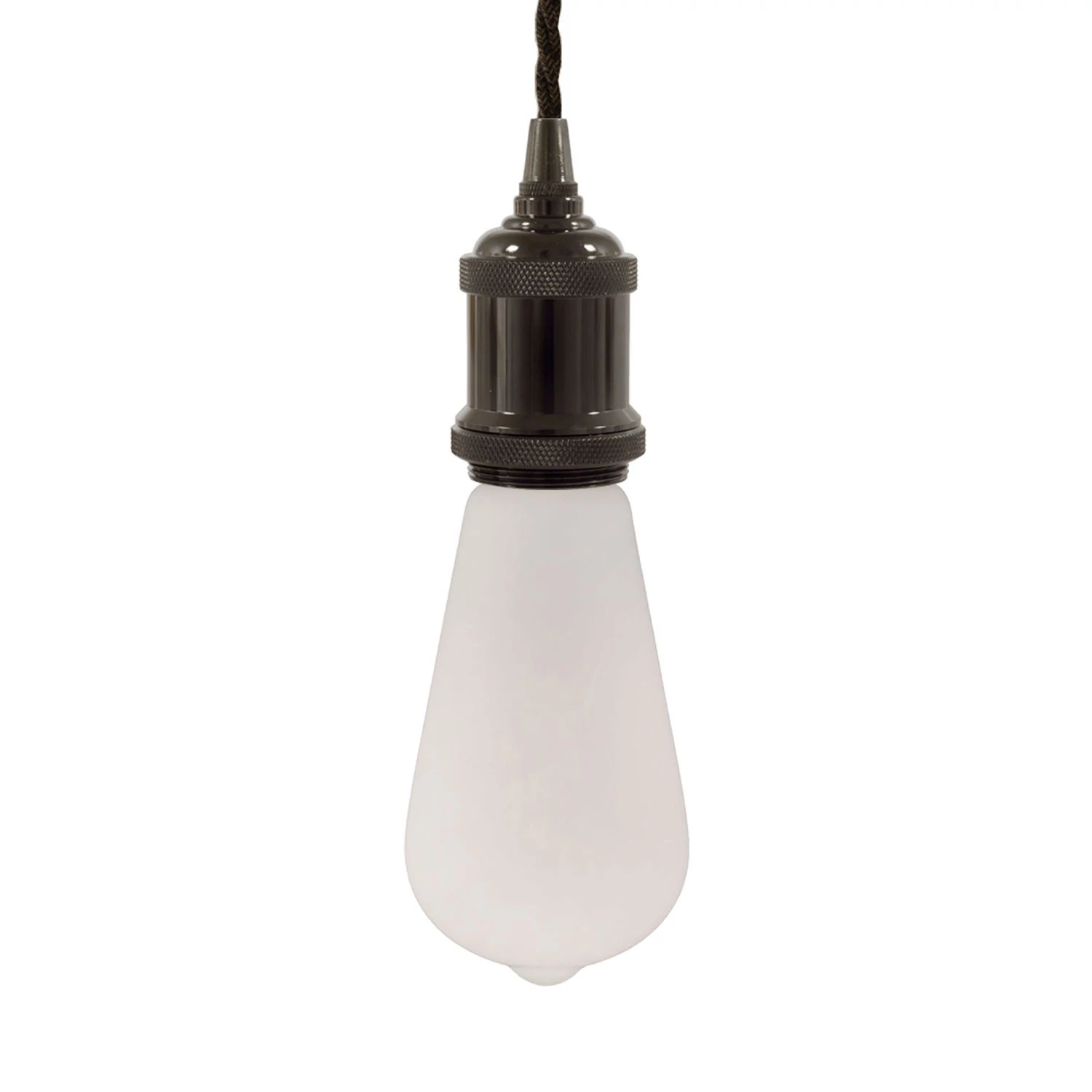 Lámpara vintage de aluminio con cable trenzado