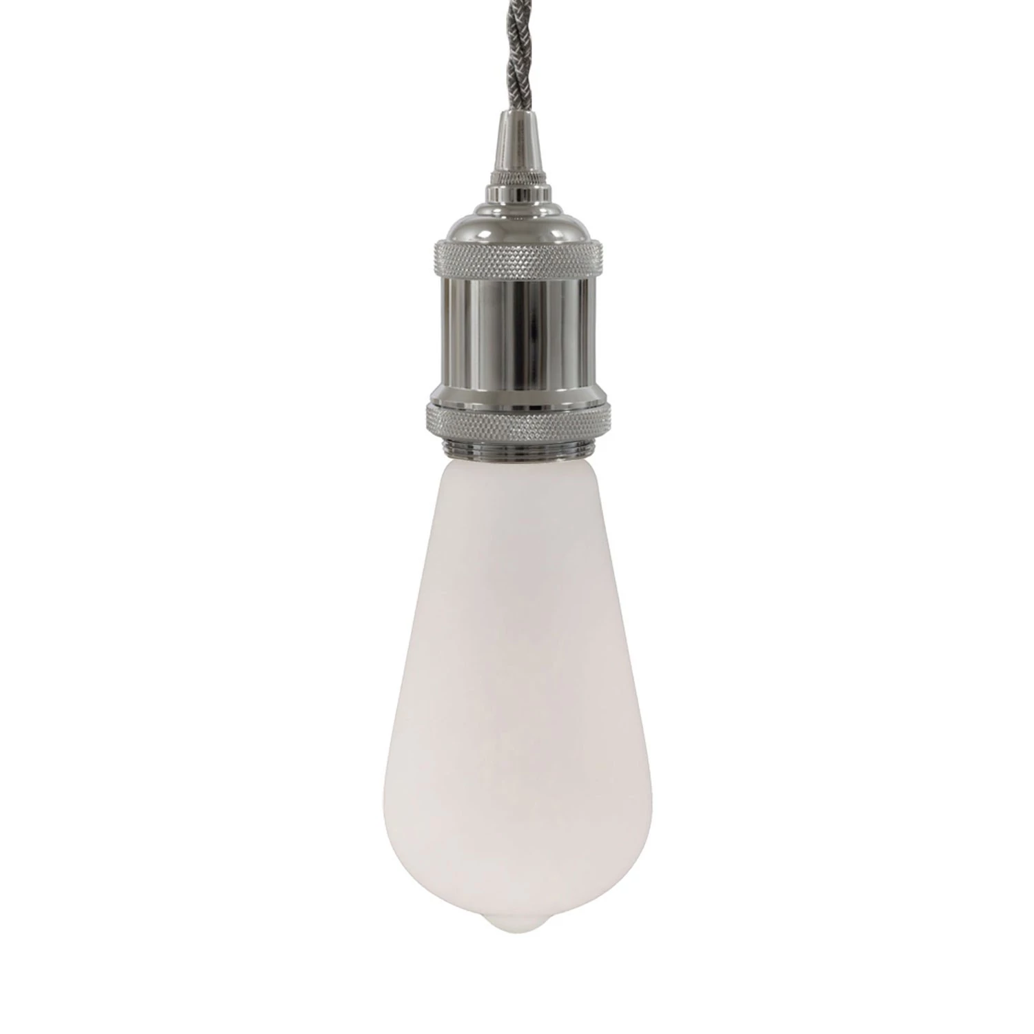 Lámpara vintage de aluminio con cable trenzado