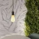Lámpara vintage de aluminio con cable trenzado