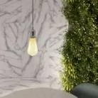 Lámpara vintage de aluminio con cable trenzado