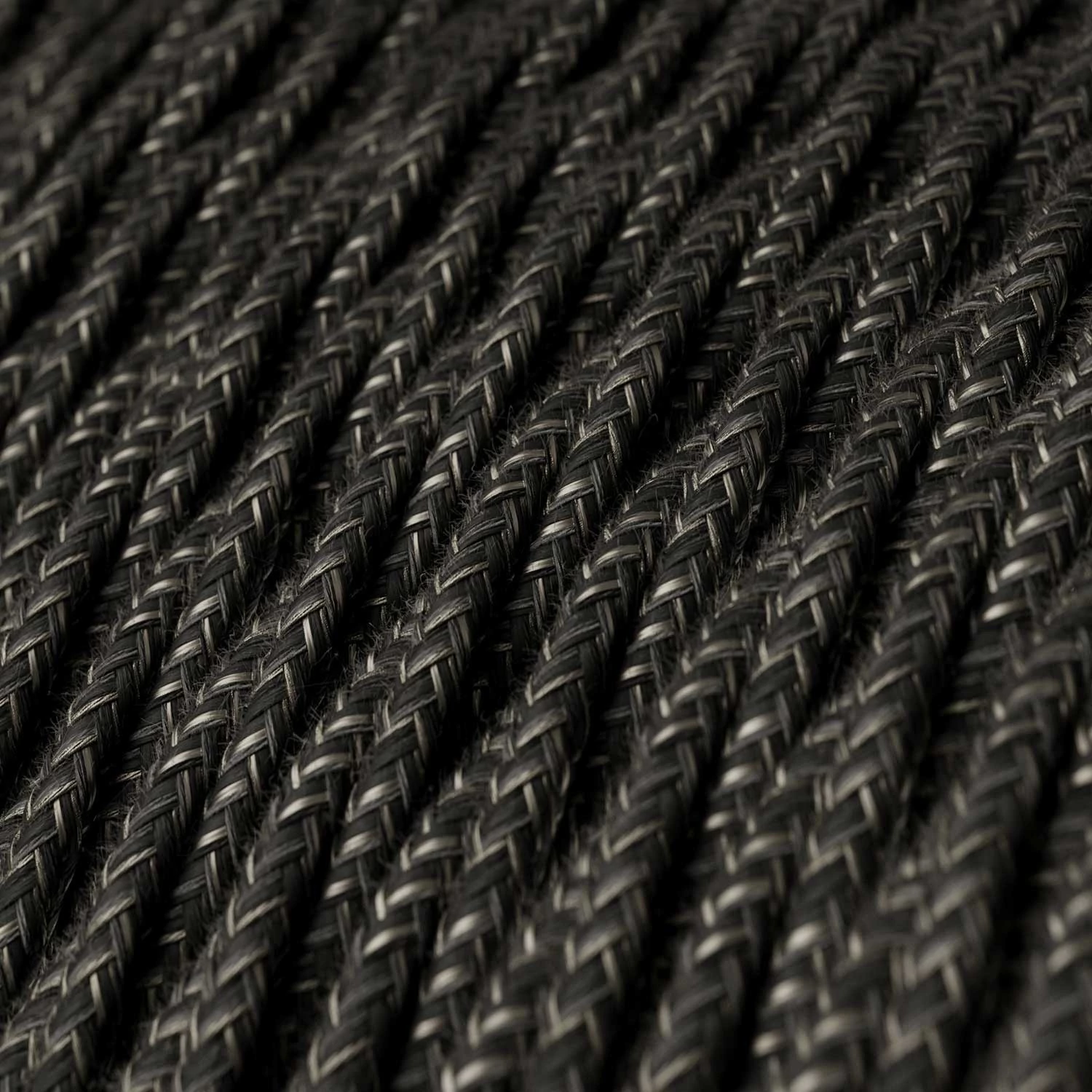 Lámpara vintage de aluminio con cable trenzado