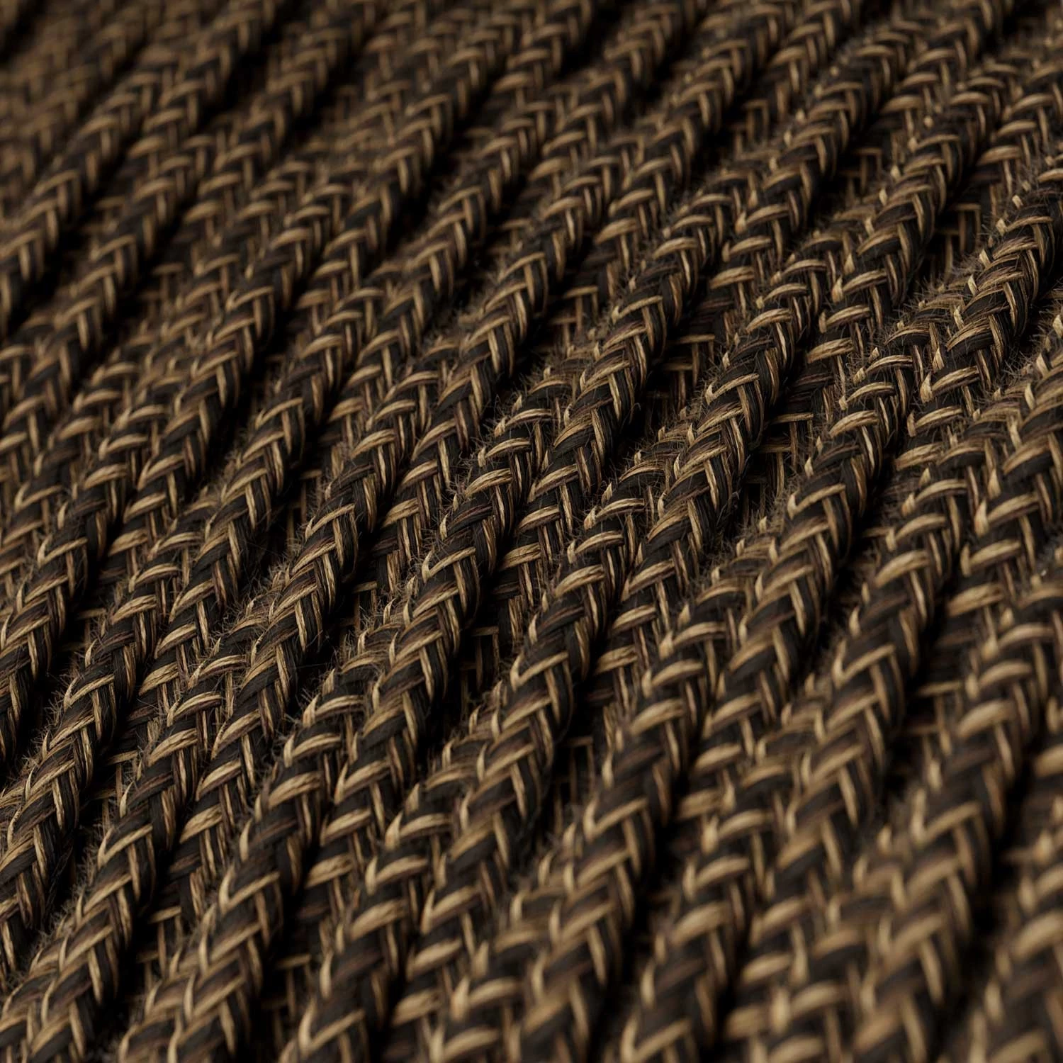 Lámpara vintage de aluminio con cable trenzado