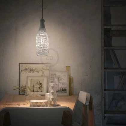 lámpara estilo industrial pantalla botella Magnum metálica