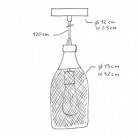 lámpara estilo industrial con pantalla botella Jéroboam
