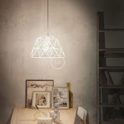 lámpara de suspensión con pantalla Dome XL metal estilo industrial