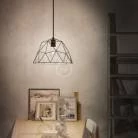 lámpara de suspensión con pantalla Dome XL metal estilo industrial
