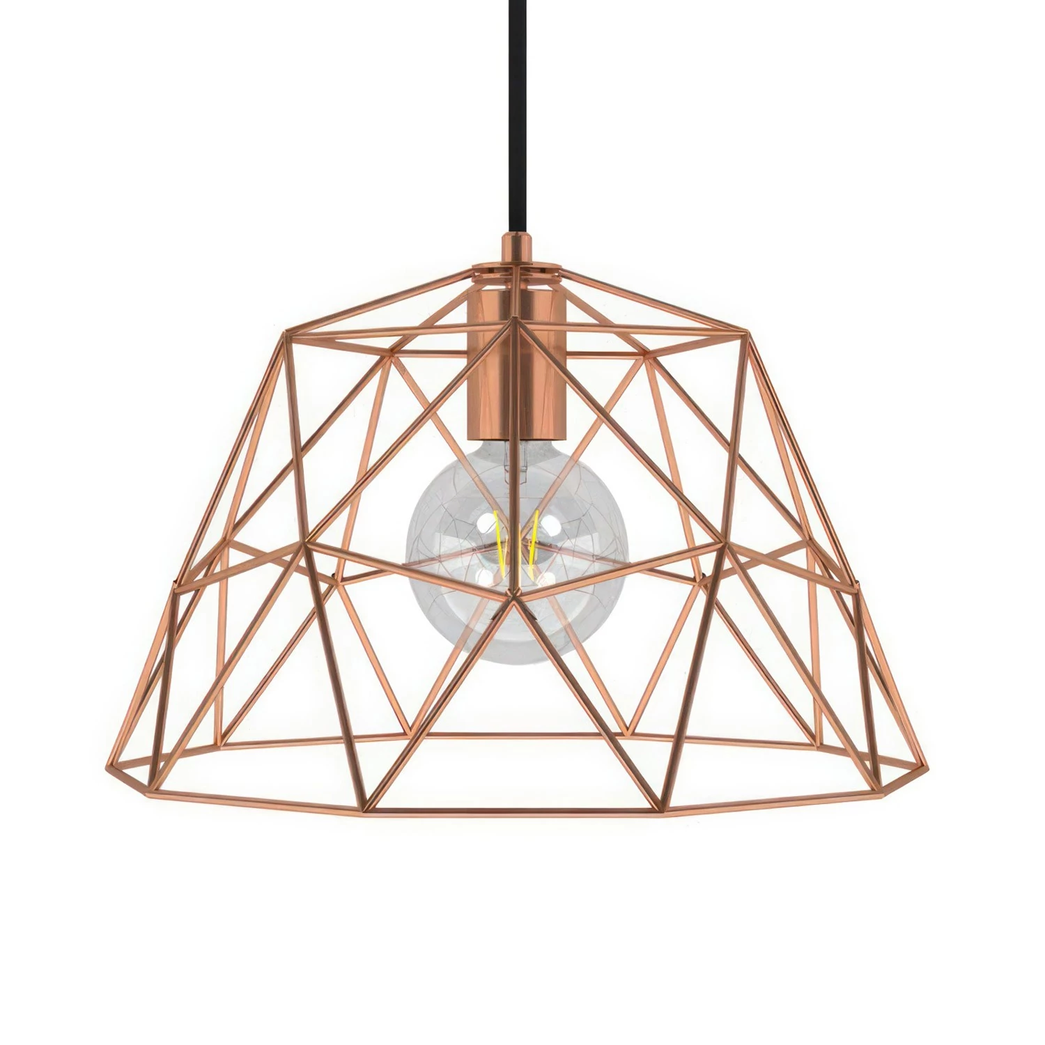 lámpara de suspensión con pantalla Dome XL metal estilo industrial