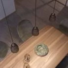 Lámpara con pantalla Vaso de cerámica.