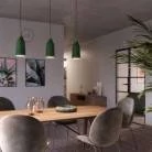 Lámpara estilo rústico con pantalla Botella de cerámica