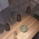 Lámpara estilo rústico con pantalla Botella de cerámica