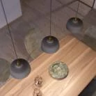 Lámpara de estilo rústico con pantalla Copa de cerámica.