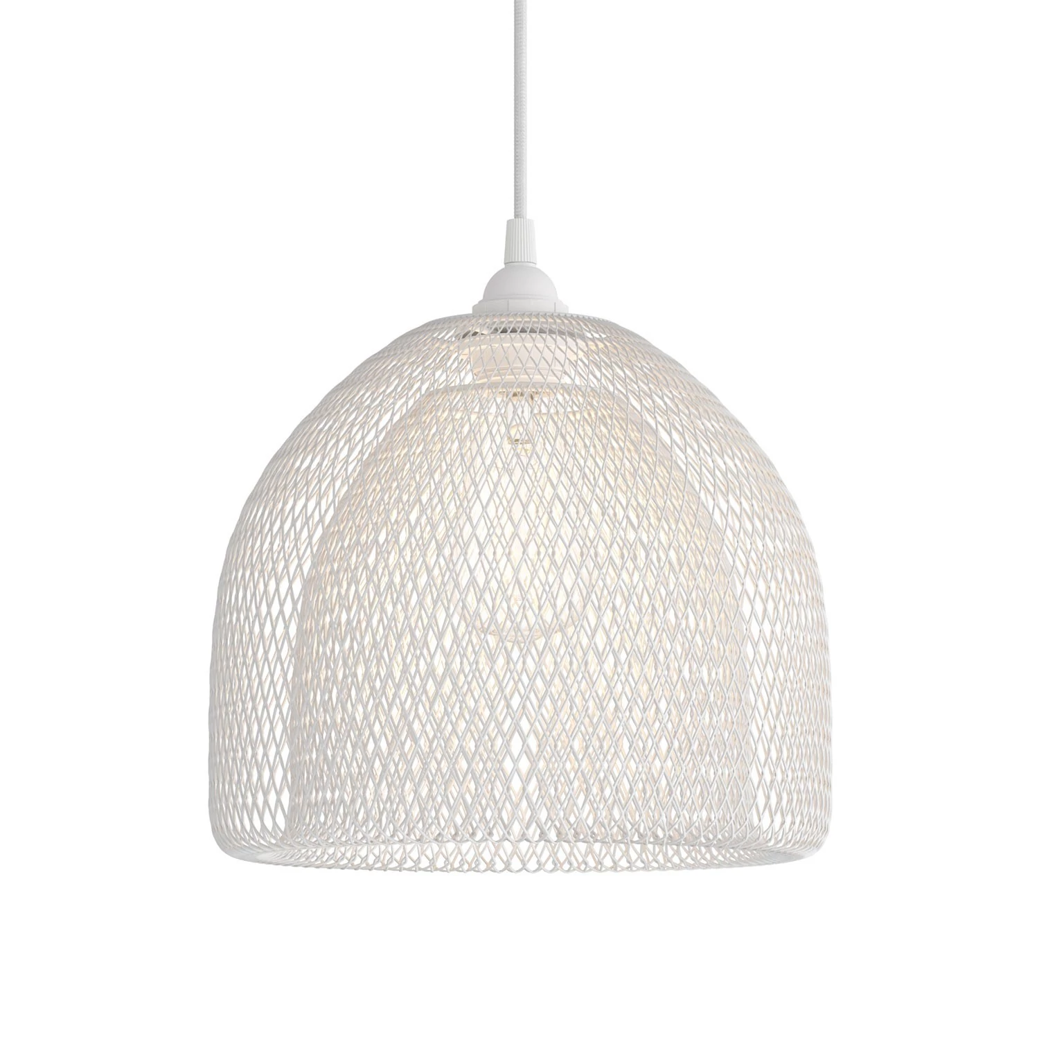 Lámpara de araña industrial con pantalla de jaula XL Ghostbell