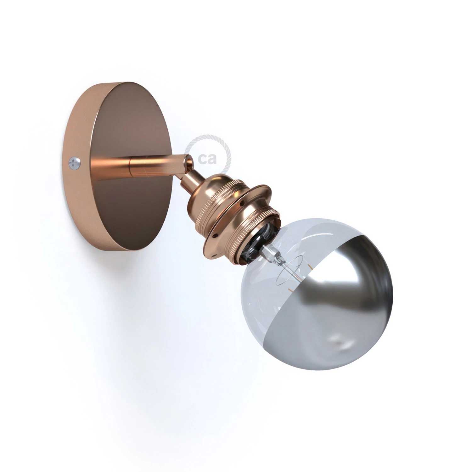 Fermaluce Metal 90° con portalampada E27 filettato