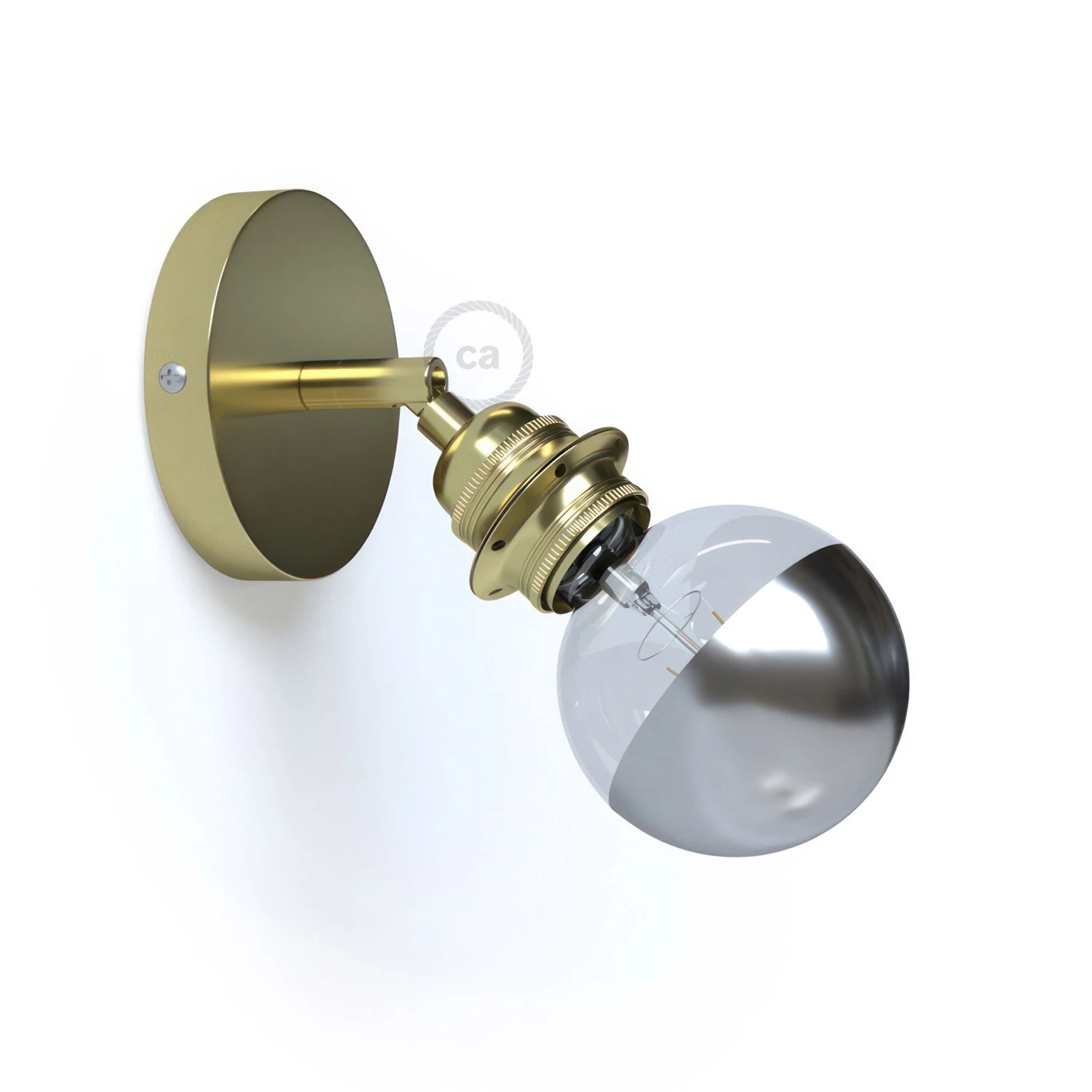 Fermaluce Metal 90° con portalampada E27 filettato
