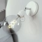 Fermaluce Metal 90° con portalampada E27 filettato