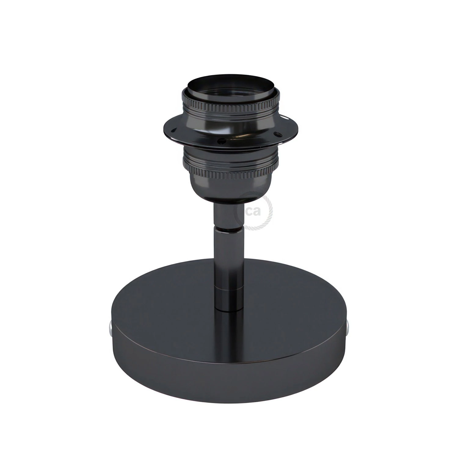 Fermaluce Metal 90° con portalampada E27 filettato