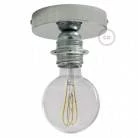 Fermaluce Metal con portalampada filettato E27, punto luce in Metal