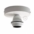 Fermaluce Metal con portalampada filettato E27, punto luce in Metal