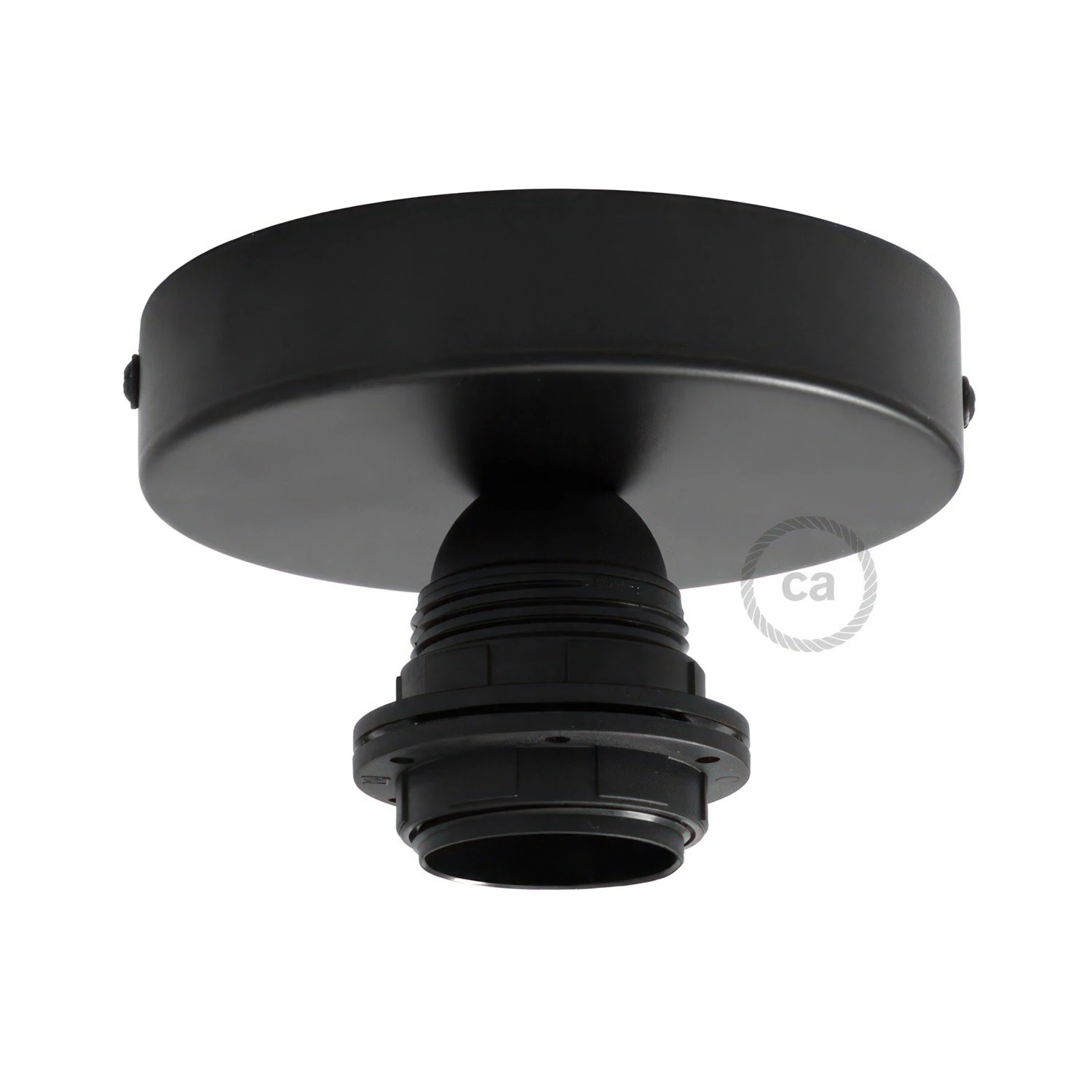 Fermaluce Metal con portalampada filettato E27, punto luce in Metal