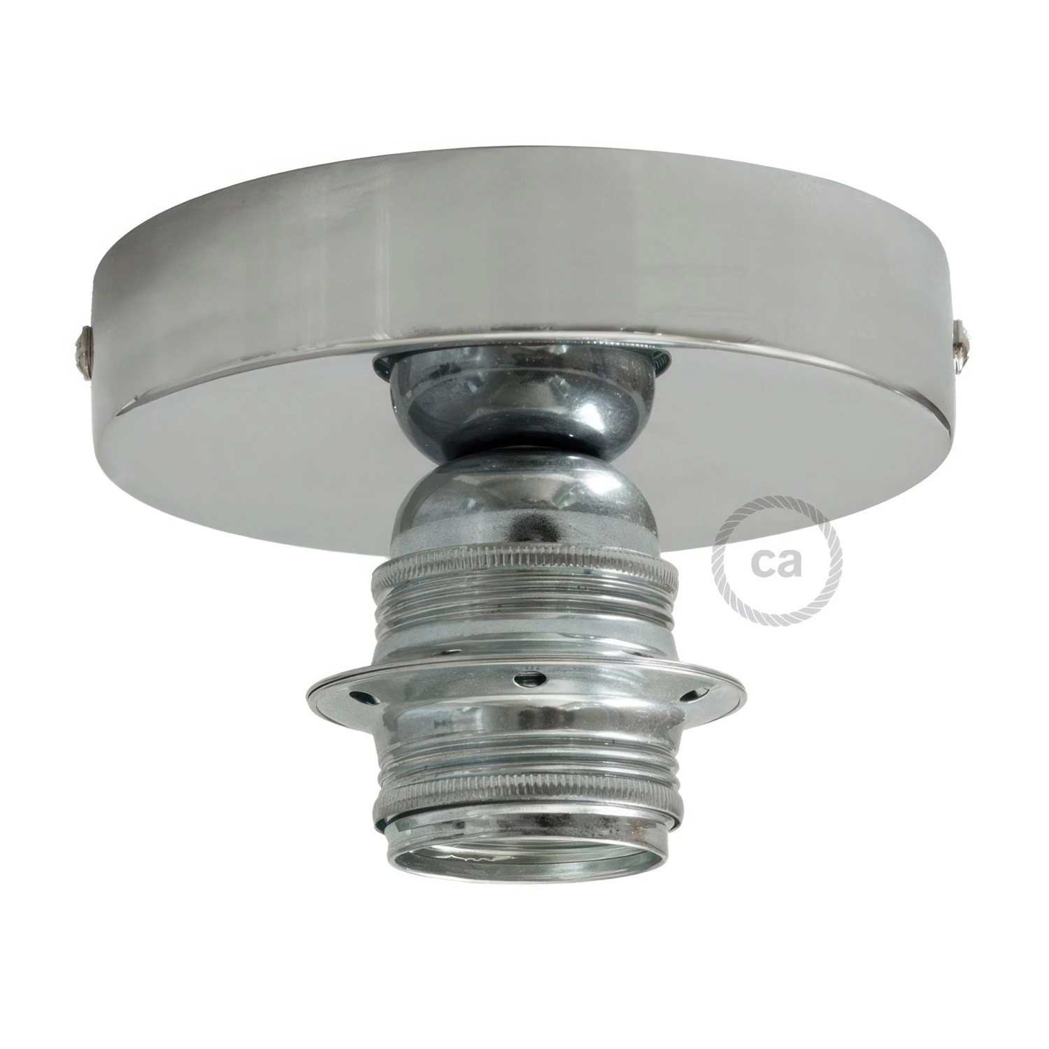 Fermaluce Metal con portalampada filettato E27, punto luce in Metal