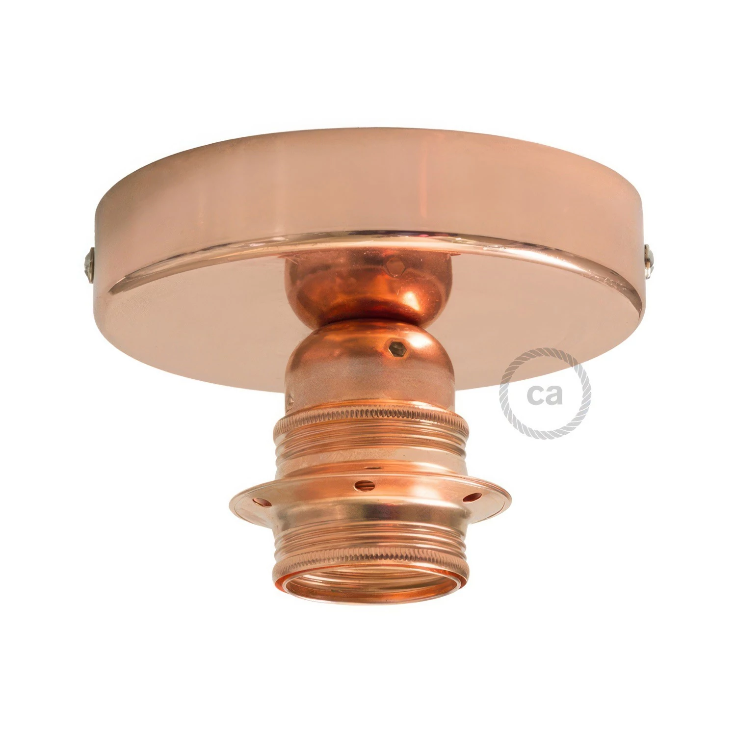 Fermaluce Metal con portalampada filettato E27, punto luce in Metal