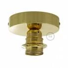 Fermaluce Metal con portalampada filettato E27, punto luce in Metal