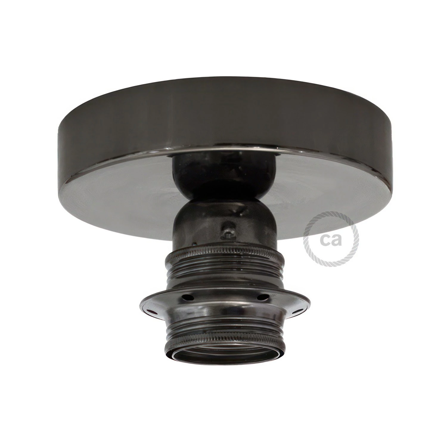 Fermaluce Metal con portalampada filettato E27, punto luce in Metal