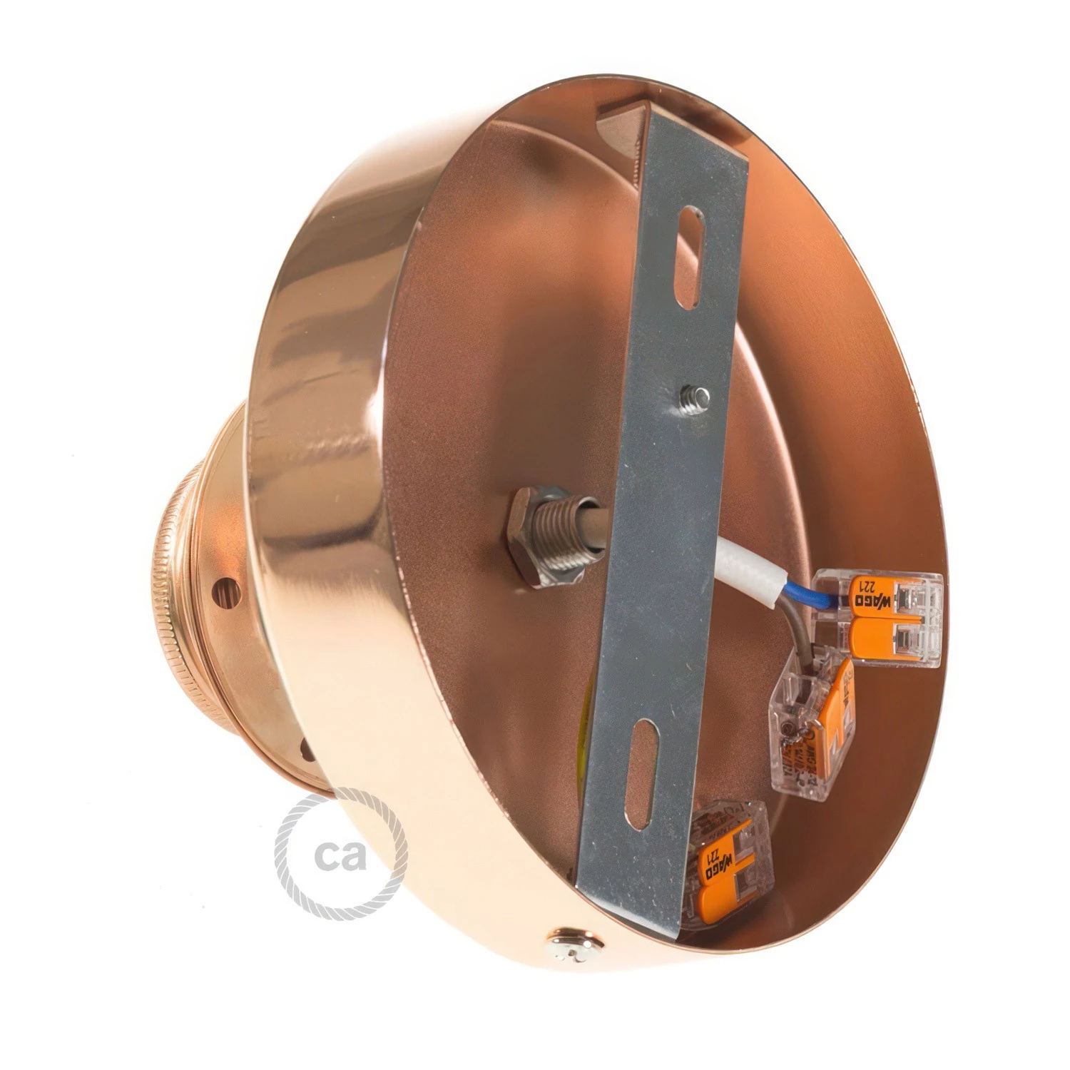 Fermaluce Metal con portalampada filettato E27, punto luce in Metal
