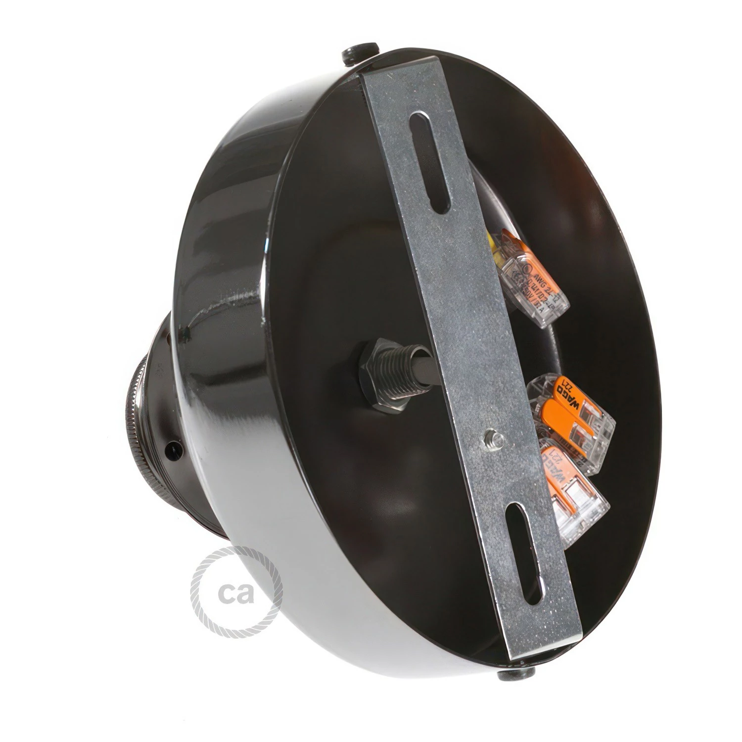 Fermaluce Metal con portalampada filettato E27, punto luce in Metal