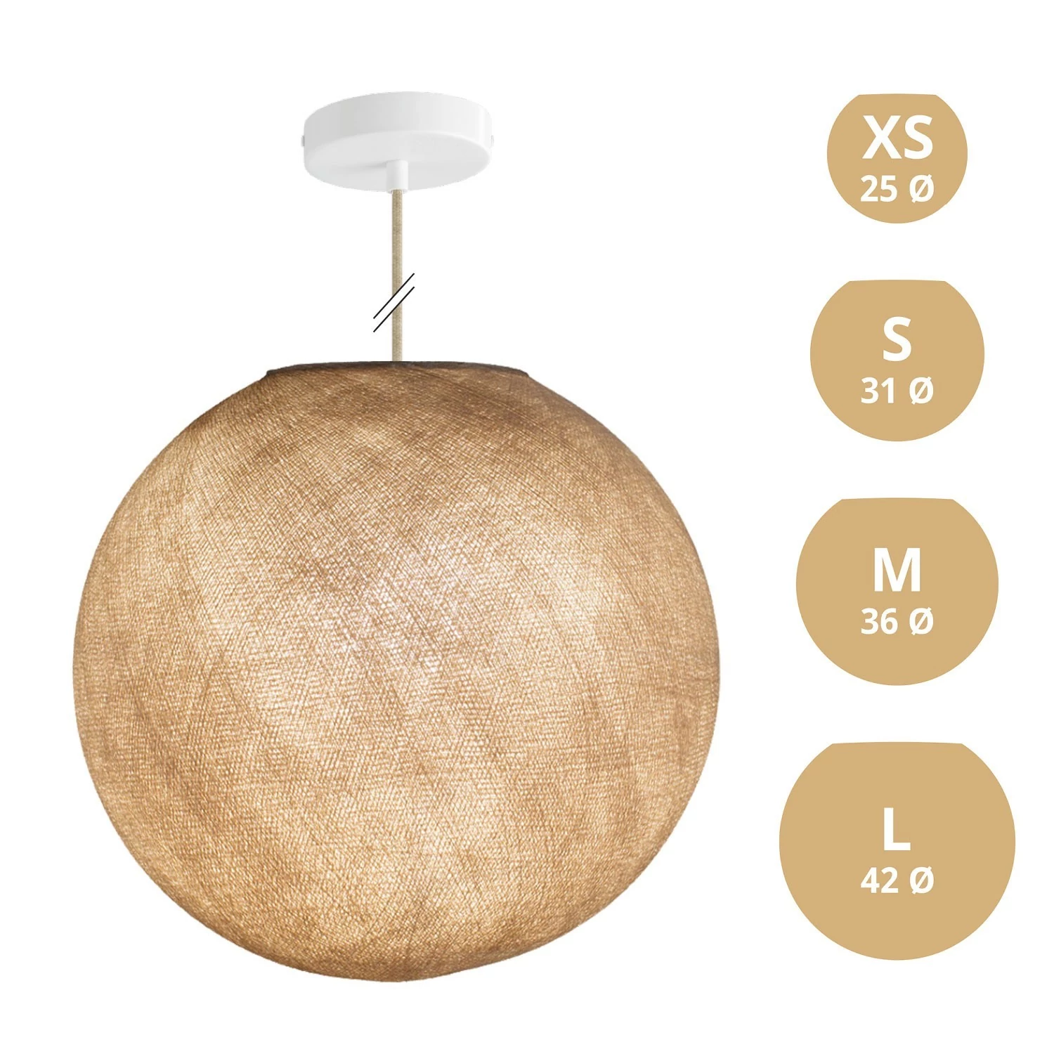 Lámpara colgante  Sfera con Pantalla hecha a mano