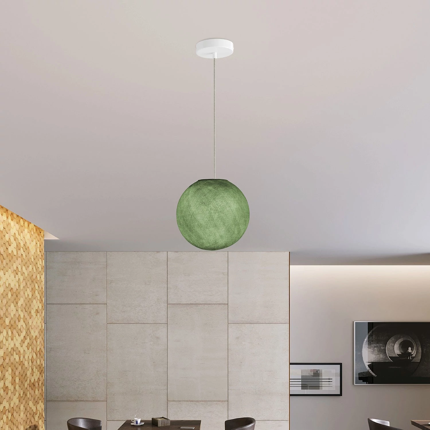 Lámpara colgante  Sfera con Pantalla hecha a mano