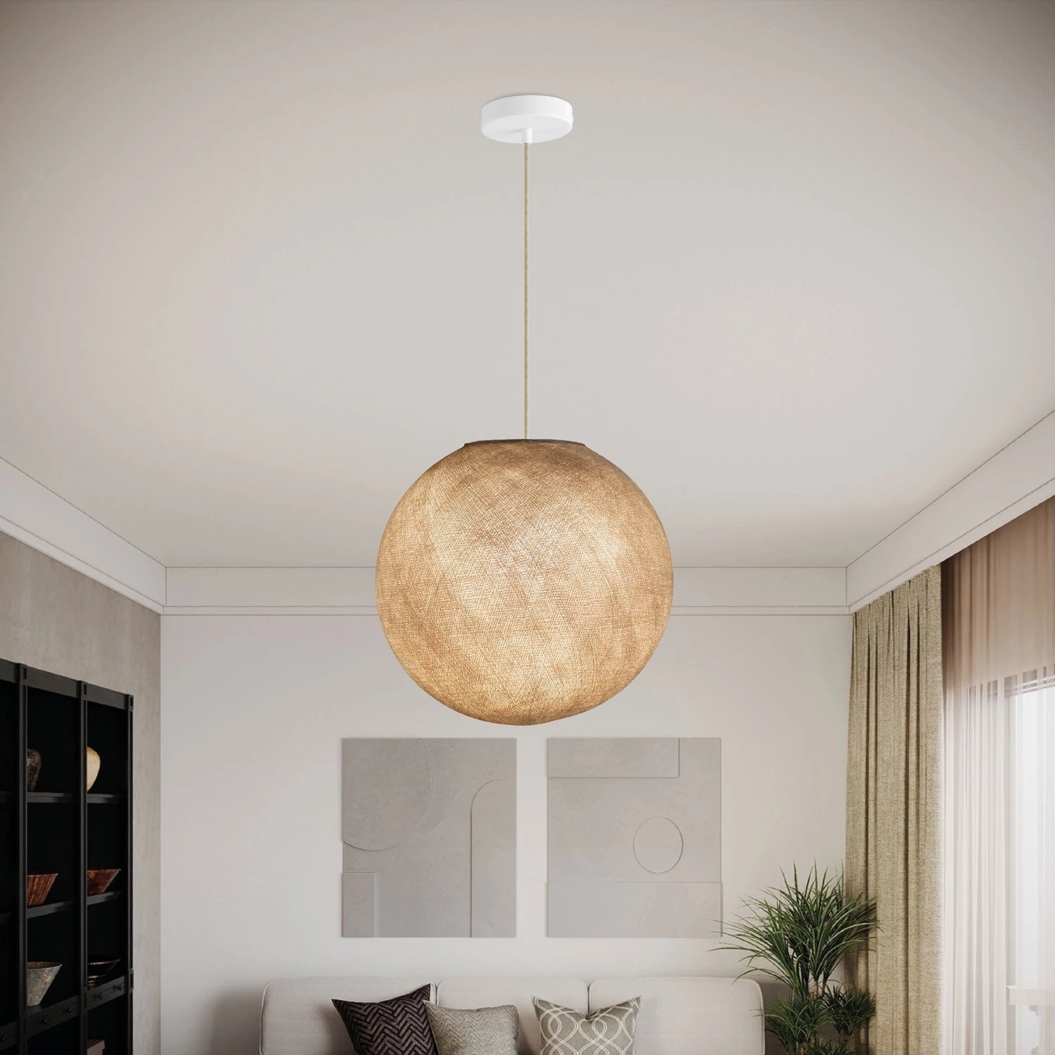 Lámpara colgante  Sfera con Pantalla hecha a mano