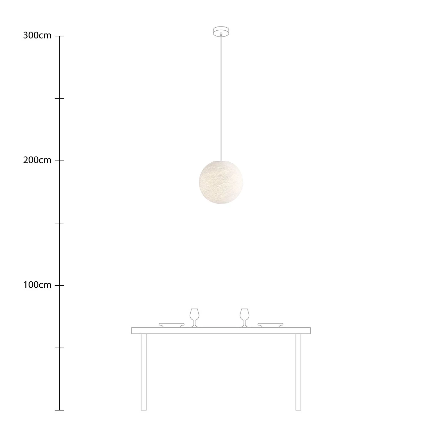 Lámpara colgante  Sfera con Pantalla hecha a mano