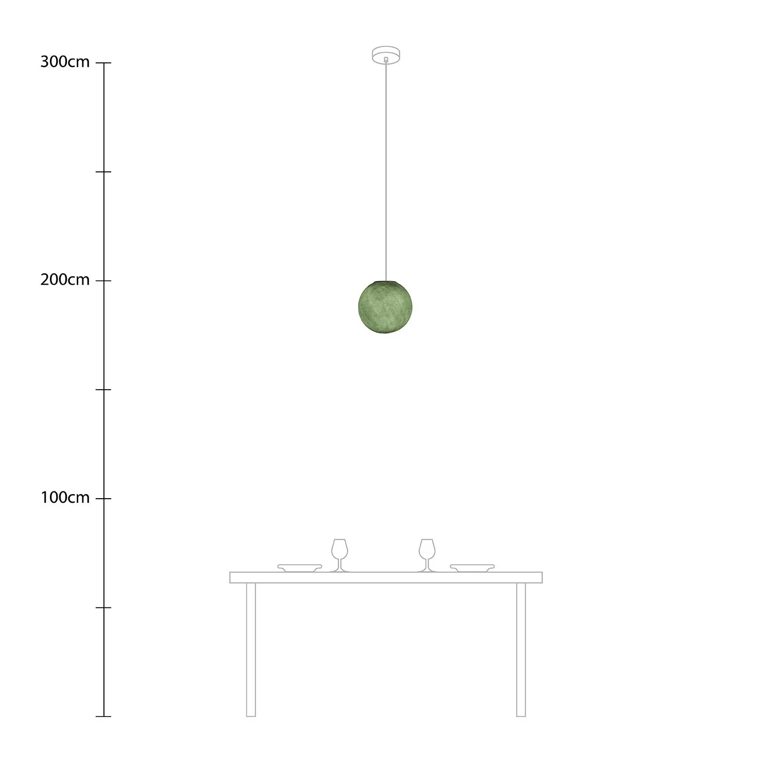 Lámpara colgante  Sfera con Pantalla hecha a mano