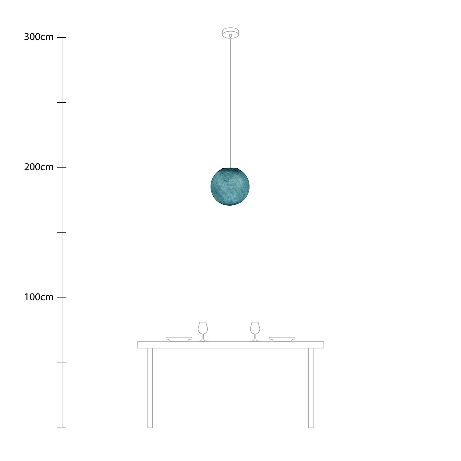 Lámpara colgante  Sfera con Pantalla hecha a mano