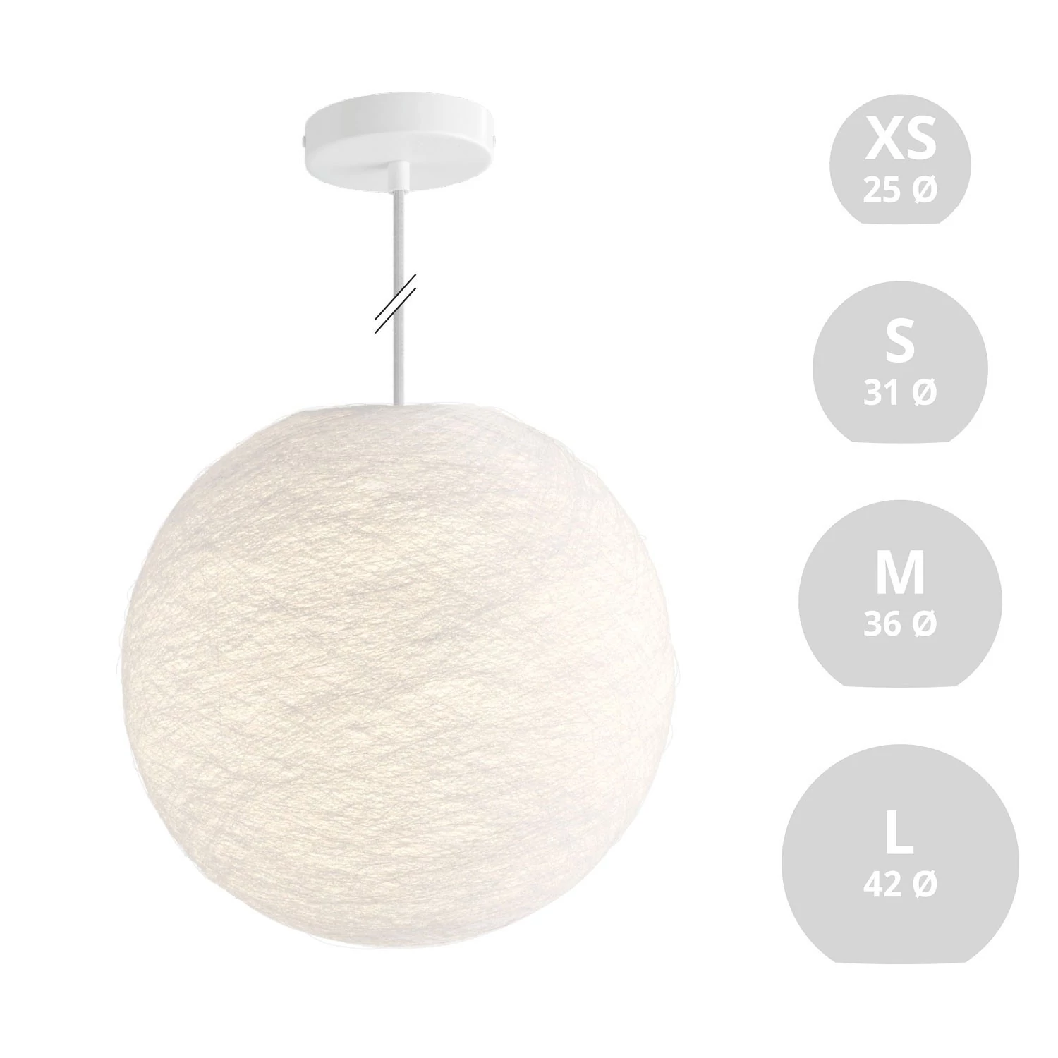 Lámpara colgante  Sfera con Pantalla hecha a mano
