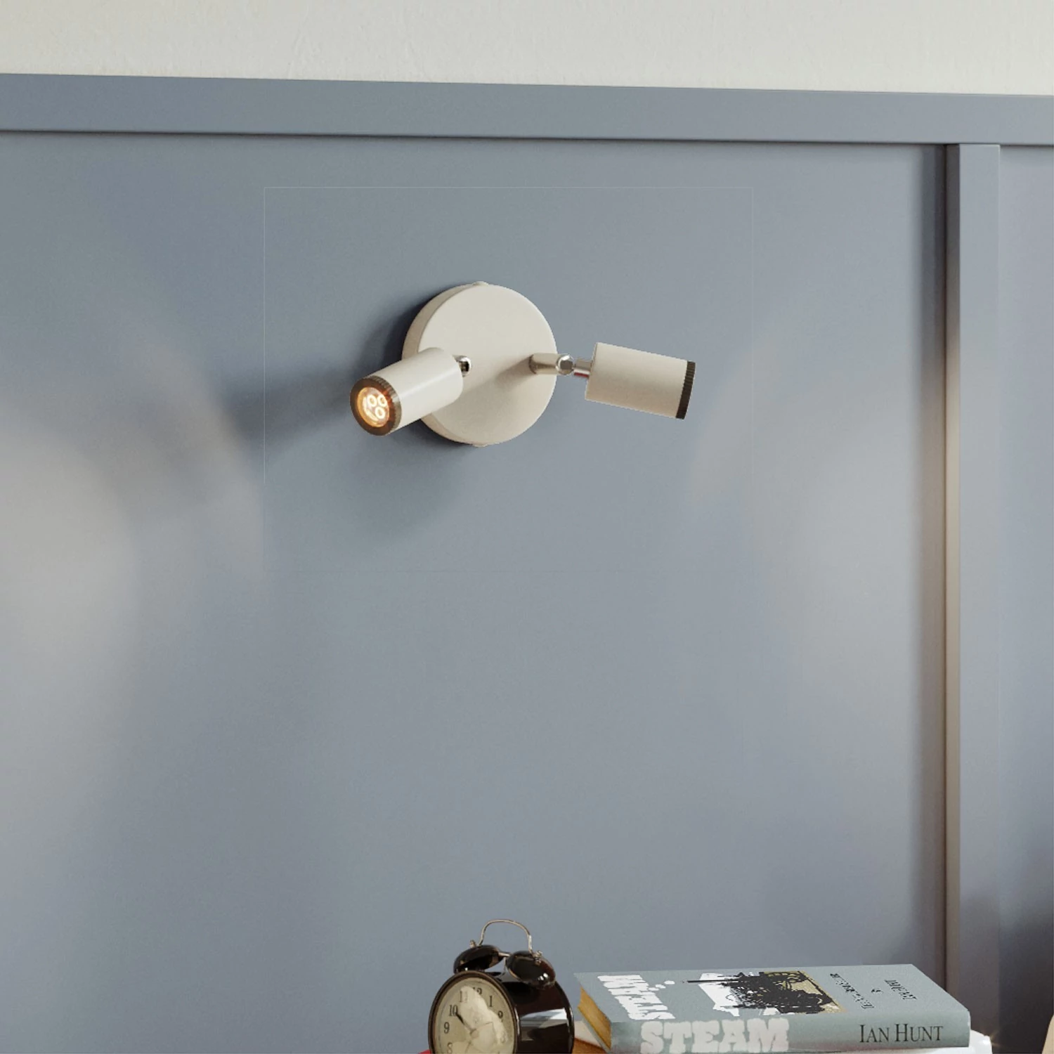 Fermaluce con 2 focos orientables Mini Spotlight GU1d0