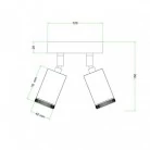 Fermaluce con 2 focos orientables Mini Spotlight GU1d0